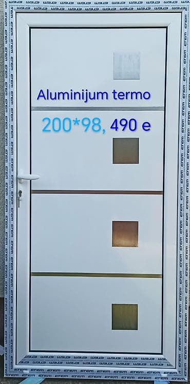 Aluminijumska termo ulazna vrata - Dimenzije: 200 × 98 cm -