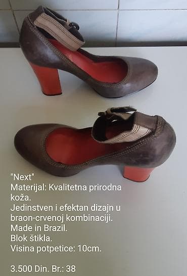 ravne sandale sa nitnama: Next ženske cipele na potpeticu - Materijal: kvalitetna prirodna koža — 1