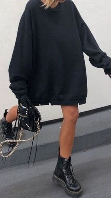 Dukserice: M, Jednobojni, bоја - Crna — 1