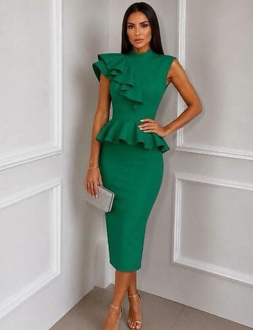 svecane plave haljine: Najtraženiji model je stigao! Elegantna midi haljina bez rukava sa — 5