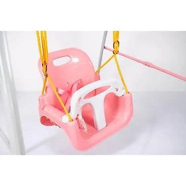 Dečija ljuljaška sa ramom i sedištem sa naslonom i sigurnosnom prečkom