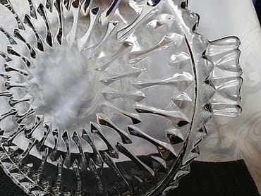 Plato nov iz 80ih.godina,kristal,led kristal za torte,kolace. Nov — 10