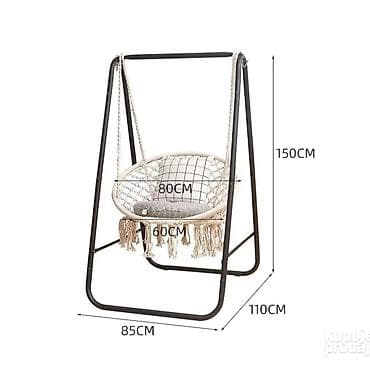 igracke od kestena: Viseća stolica sa postoljem – boho mrežasti model - Konstrukcija — 3