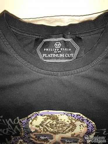majica s printom: Original PHILIPP PLEIN majica M/L 100% cotton Ramena 46/47cm, duzina — 2