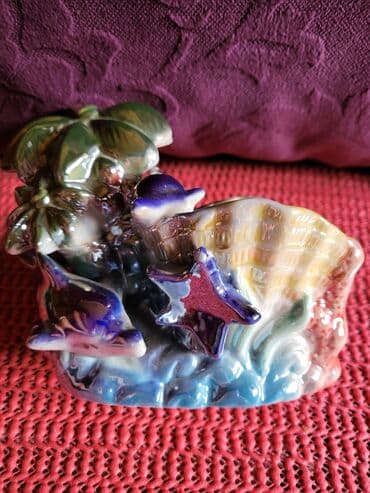 ljuljaska jaje dimenzije: Porcelanska nova figura za jaje cuvarkucu,delfini — 3