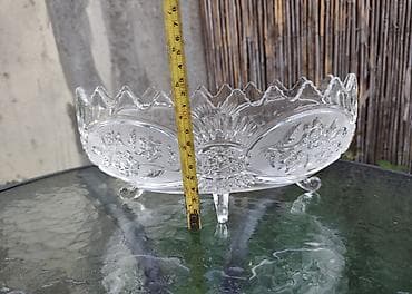 lavabo sa ormaricem 40 cm: Vintage kristalna činija na nožicama - Ex-Yu Kristal ​Na prodaju — 3