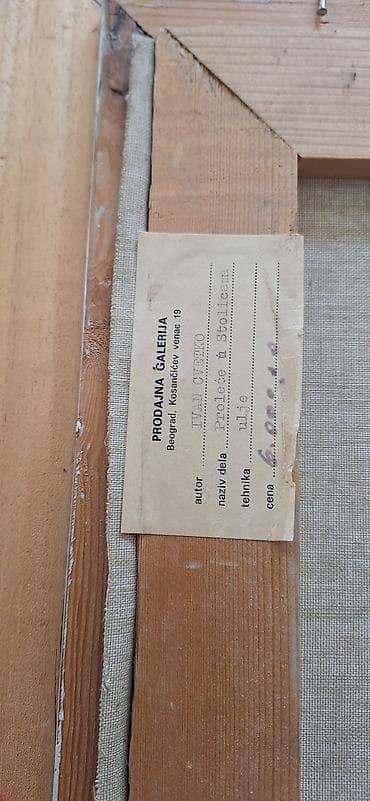 materijal za vez: Umetnička slika – Ivan Cvetko, “Proleće u Stolicama”, ulje na platnu — 2