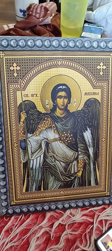 Ikona Sveti Arhangel Mihailo – štampana reprodukcija na platnu