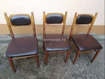 deciji set sto i stolica: Prodajem trpezariski sto sa tri stolice,,dužina stola 135cm širine — 3