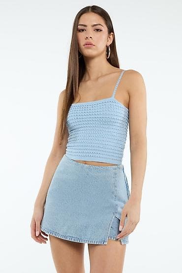 pantalone s: Ženski teksas šorts/duknja – AMISU - Brend: AMISU - Veličina: EU 42 — 7