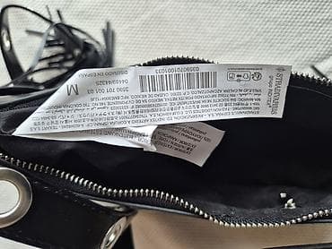 dior saddle torba cena: Crna torbica Stradivarius sa resama - Brend: Stradivarius (etiketa — 4