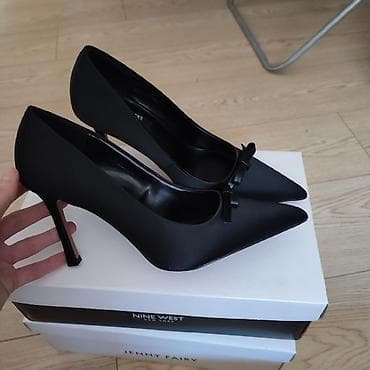 ara obuća beograd: Nine West elegantne crne salonke. Materijal nalik satenu, sa — 2