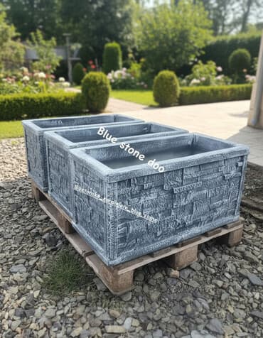 ogradice za cvece: Betonske žardinjere “Blue stone” - Materijal: armirani beton — 1