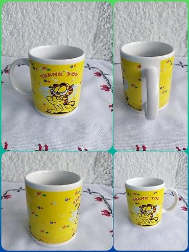 koferi sa alatom: Vintage Garfild Keramička Šolja "Thank You" 80s Garfild Keramička — 2
