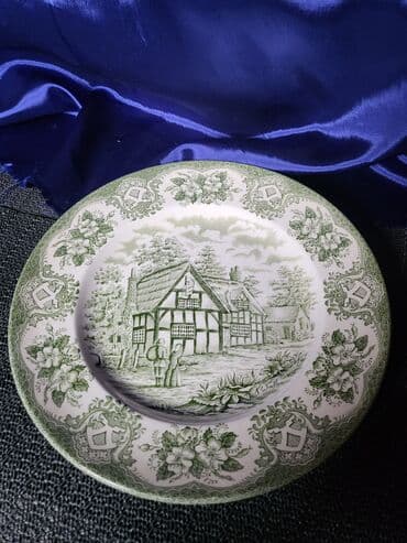 luminarc tanjiri metalac: Tanjir nov rucno graviran Engleska Staffordshire 70te. Tanjir nigde — 8