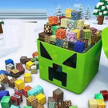svecani prsluk za decake: Veliki set magnetnih kockica inspirisan Minecraft svetom – 180 delova — 1