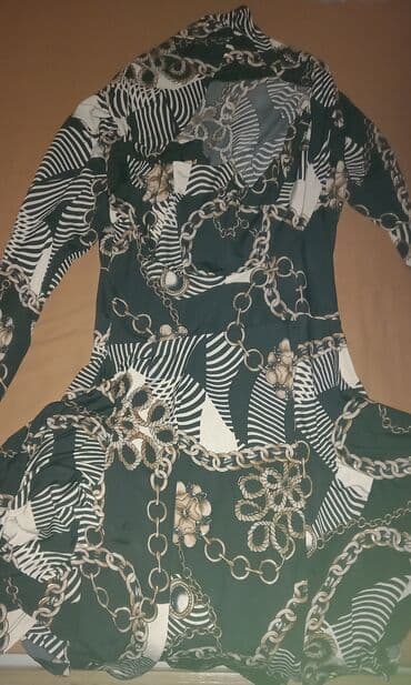 haljine dugih rukava svecane: Versace L (EU 40), color - Multicolored, Cocktail, Long sleeves — 1
