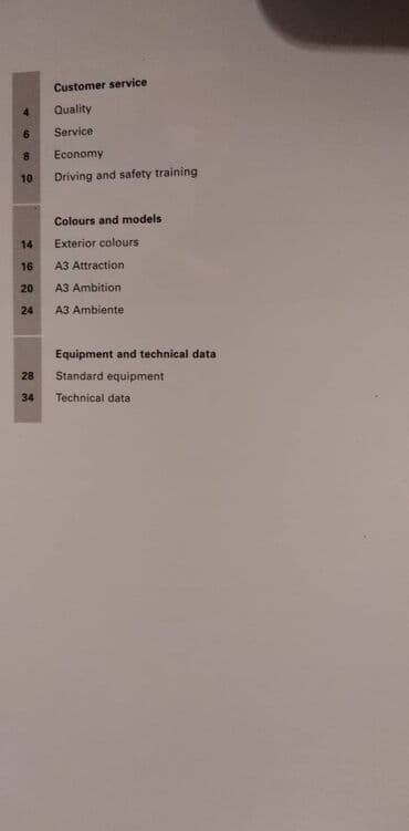 bes audio mikrofon: Prospekt Audi A3+tehnicki podatci,avgust 1997,51+36 str.eng. postoje — 3