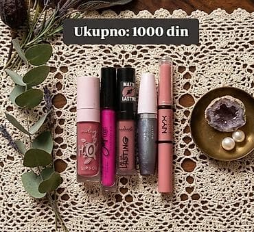 Set sjajeva i ruževa za usne – ukupno: 1000 din Sadrži 6 proizvoda