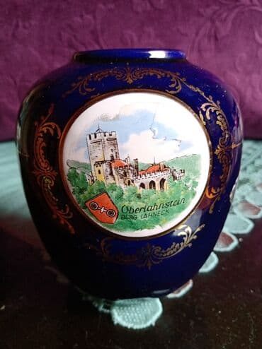 swarovski kristali cena: Vaza nova pravi kobalt Bavaria jako stara. Visina. 11,5cm — 5