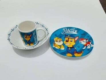 podesivi kos za decu: Patrolne Sape Trodelni Set NOVO Paw Patrol Set Cinija, Tanjir i Solja — 2