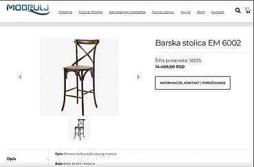 podesive nogice za namestaj: Barske stolice STYLE KVALITETNE stilske barske stolice SA VISOKIM — 5