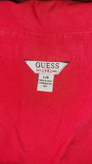 guess sandale zenske: GUESS KOŠULJA Predivna, jarko crvena košulja marke Guess Veličina L — 5