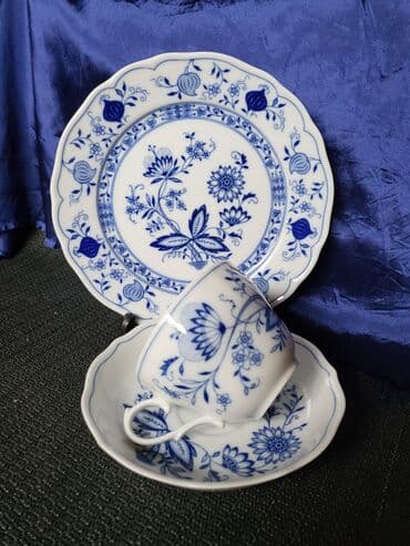 solje za caj: Set 1940g+ Tirschenreuth porcelan,pravi kobalt Bavaria. Set je — 1