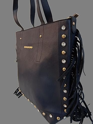 pletena torba sinsay: Michael Kors torba – crna tote/šopper silueta - Materijal: zrnasta — 2