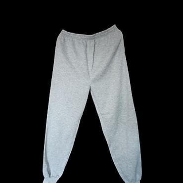 torba nike: Sive trenerka pantalone – klasičan model - Boja: svetlo siva (melanž) — 2