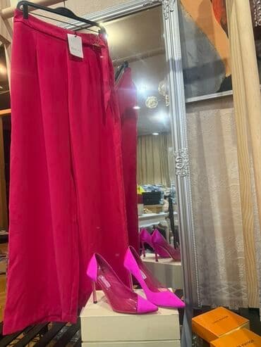 Pantalone: M, Visok struk, Šalvare