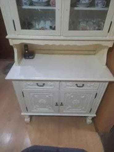 Nameštaj: ETNO VITRINA BELA | Etno vitrina puno drvo dobro stanje. 175cm — 5