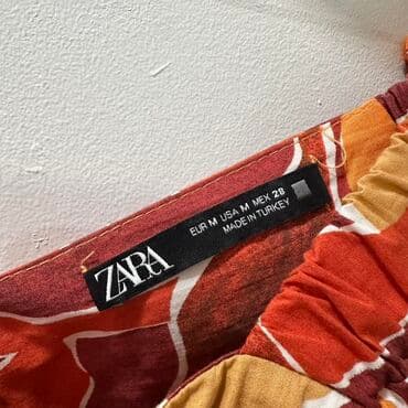 Overalls: Zara, M, Floral, color - Multicolored — 3