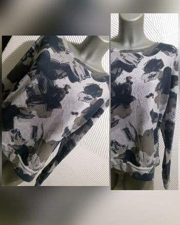 3 decembar duks: H&M baggy duks cvetnog dezena L-XL Deblji,prelepog dezena kao nov — 1