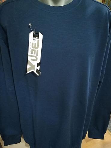 harmonikas sa kacketom: Novi muski pamucni duks Benx u velikom broju Plavi 5XL. Novopazarski — 5