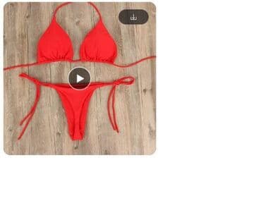 jednodelni push up kupaci: S (EU 36), Jednobojni, bоја - Crvena — 1