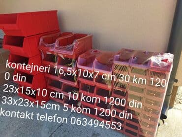 Kutije za odlaganje: Organizer, Plastika, bоја - Crvena