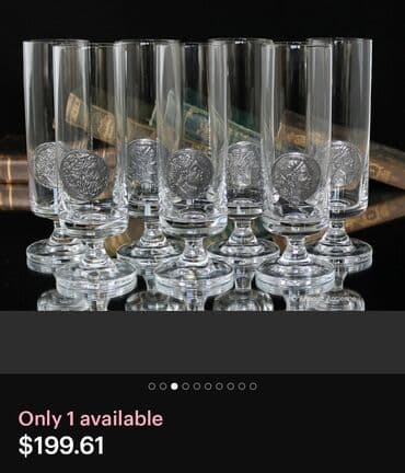 swarovski kristal cena: Case kristalno staklo za vino Zinnmunsen Nemacka iz 70,80ih. Case za — 3