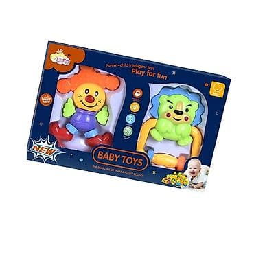 Set zvečki za bebe – 2 kom - Šarene plastične zvečke u obliku klovna