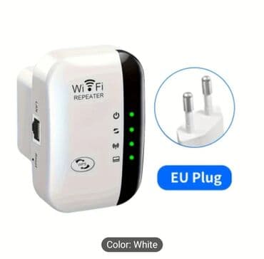 internet pojacivac signala: Wi‑Fi Repeater – pojačivač bežičnog signala - EU utikač - Boja: bela — 1