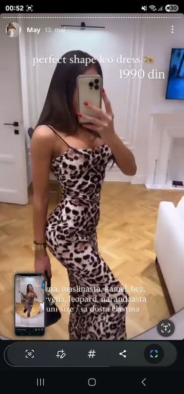 Haljine: Perfect shape leo dress – duga, pripijena haljina sa leopard printom i — 3