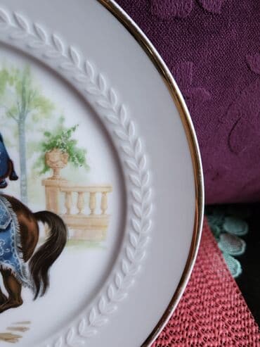 držač za mirisne štapiće: Tanjir nov za zid 1940g+ Bavaria Tirschenreith porcelan. Tanjir bes — 6