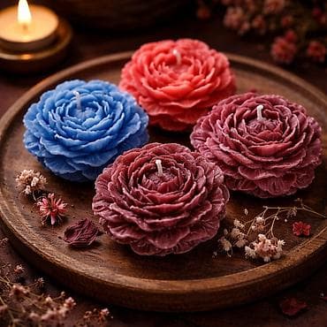 Ostali proizvodi za kuću: Ručne dekorativne sveće u obliku cveta - Dizajn: Detaljno oblikovani — 1