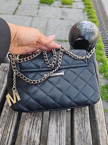 kozne torbe mona: Ženska crna torba preko ramena – MONA - Model: klasična štepana — 3