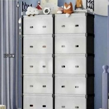 most ormar: Ormar sa policama Materijal: čelik, plastika, netkani tekstilBroj — 4