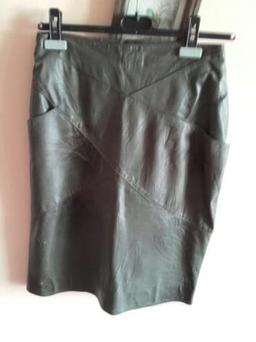 pončo za zimu: XL (EU 42), Leather, Single-colored, color - Khaki — 1