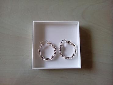 925 srebro cena: Karike 3,5 cm zig 925 - Materijal: srebro - Model: okrugle karike ” — 1