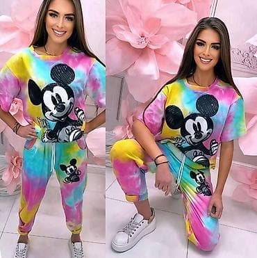 unit sport trenerke cena: Komplet siroka majica i donji deo trenerka sa Mickey motivom.Oversized — 5