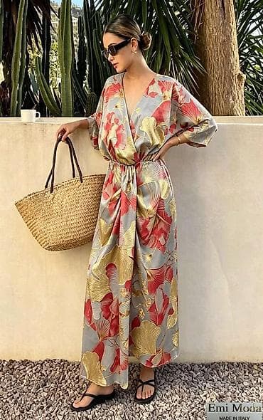 Maxi haljina Emi Moda – Made in Italy - Dugi, lepršavi kroj do