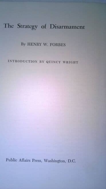 the legend of spyro dawn of the dragon: Knjiga:The strategy of disarmament,Henry Forbes,1962.god.158 str.,eng — 1